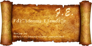 Földessy Elemér névjegykártya