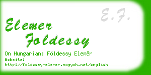 elemer foldessy business card