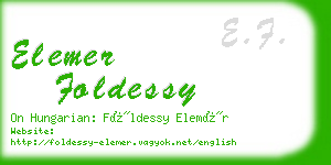elemer foldessy business card